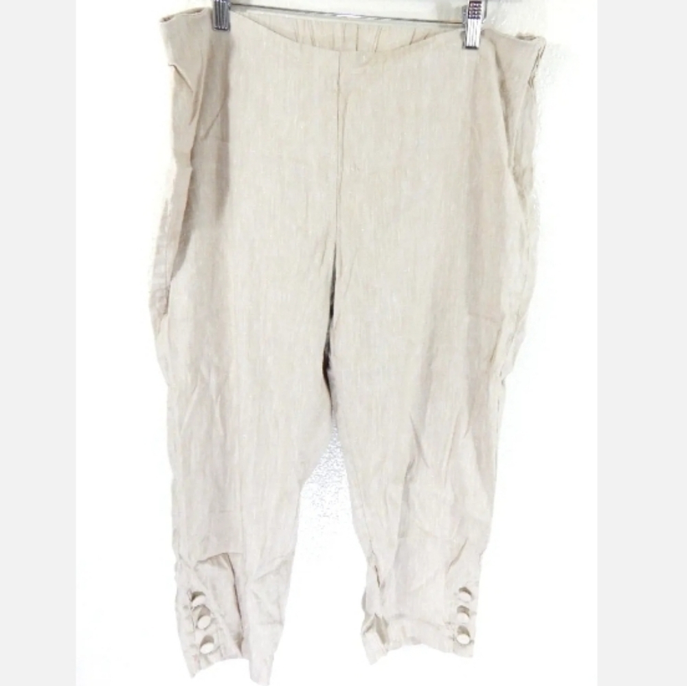J. Jill Stretch Linen Crop Pants